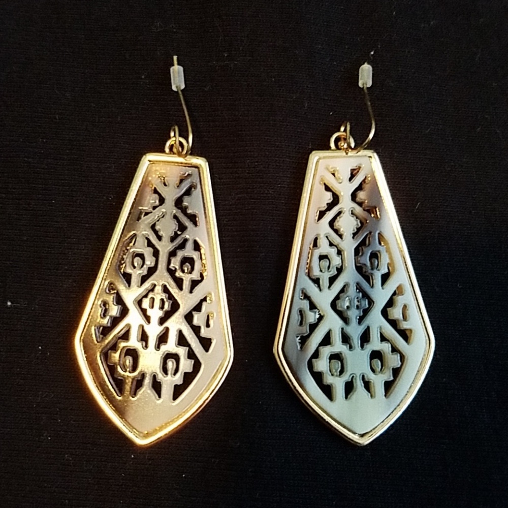 Noonday Collection acrylic and brass earrings
